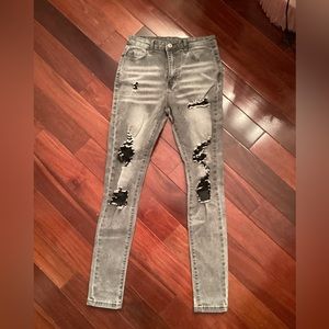 SHEIN gray wash jeans size 4/small